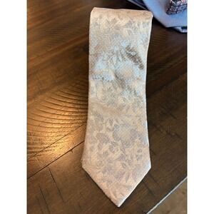 NWT Nordstrom Taupe‎ Floral Jacquard Necktie Wedding Party Formal Occasion
